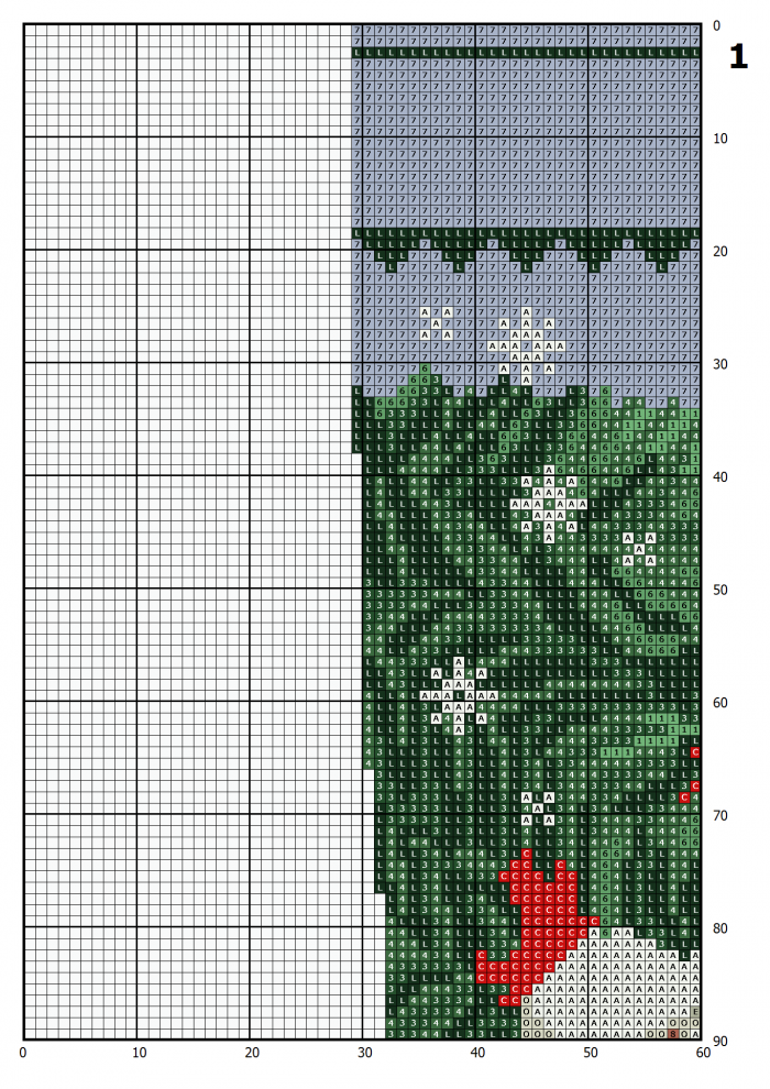 Personalized Christmas Stockings Cross Stitch Patterns PDF, Counted Easy Simple Blue Holiday Stocking, Cute Santa Claus Design DIY, Digital Download - Image 4