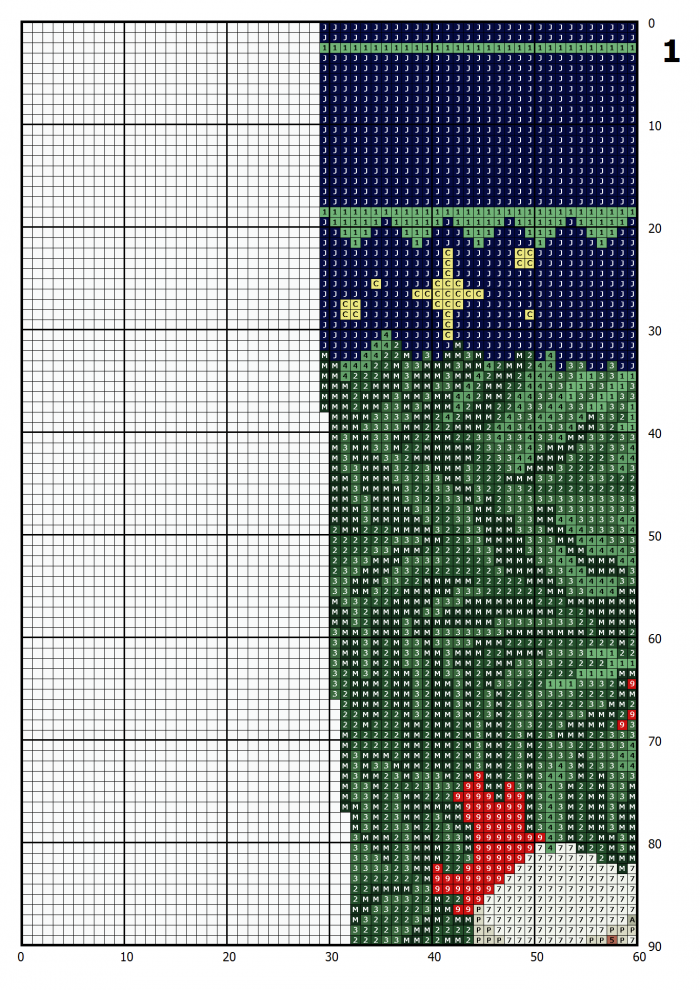 Cross Stitch Patterns PDF, Personalized Christmas Stocking, Counted Easy Simple Blue Holiday Stockings, Cute Santa Claus Design DIY, Digital Download - Image 4