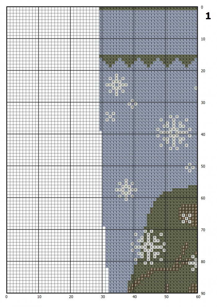 Cross Stitch Stocking Patterns PDF, Personalized Funny Christmas Counted Easy Simple Blue Holiday Stockings, Cute Winter Design DIY, Digital Download - Image 4