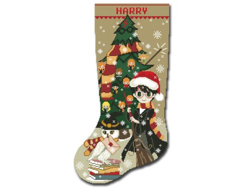 cross stitch patterns, cross stitch stocking