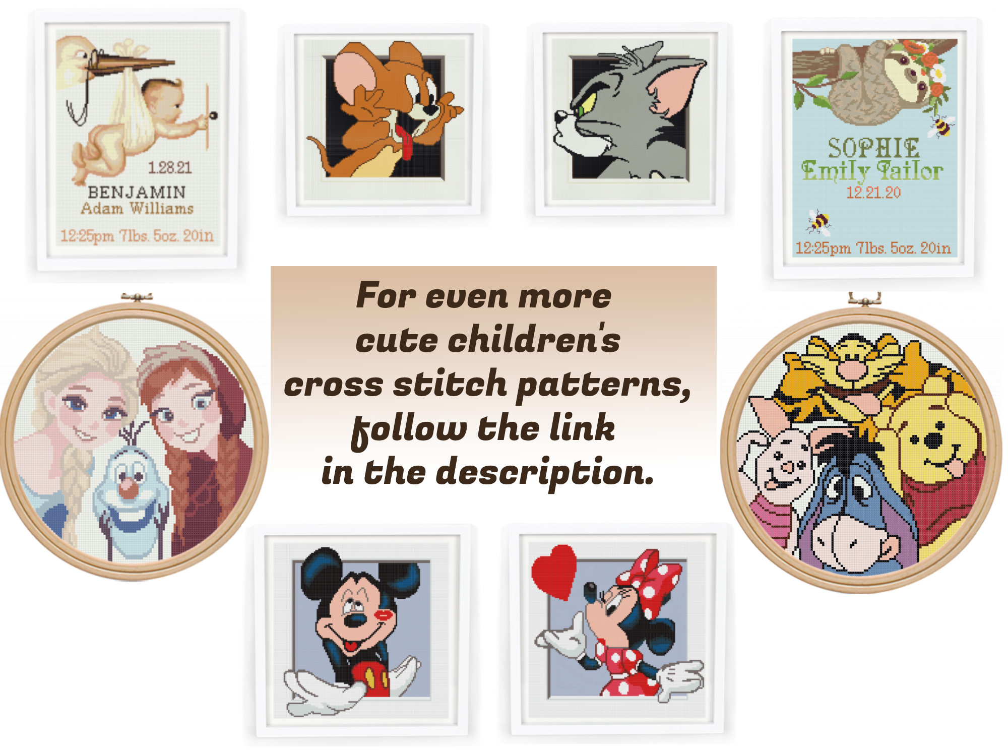 Cross Stitch Baby Announcement Pattern PDF, Cute Sloth Counted Modern Easy Nursery DMC Cross Stitch For Beginners DIY, Etsy Instant Download 5 Cross Stitch Baby Announcement Pattern PDF, Cute Sloth Counted Modern Easy Nursery DMC Cross Stitch For Beginners DIY, Etsy Instant Download - Image 2