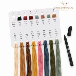 How to Start Cross-Stitching: A Beginner's Guide. 25 Universal cross stitch thread organizer with embroidery floss, DMC color numbers, and chart symbols