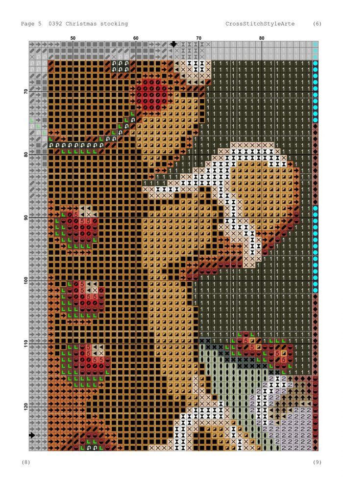 Christmas Stocking Cross Stitch Patterns for Adults, Personalized Easy Counted DMC Embroidery Patterns for Beginners, Cute Gingerbread Men Holiday Design DIY, Digital Download