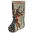 Reindeer Christmas Stocking Cross Stitch Pattern, Cute Deer Embroidery Chart, Easy Beginner Holiday Needlepoint, Digital Download