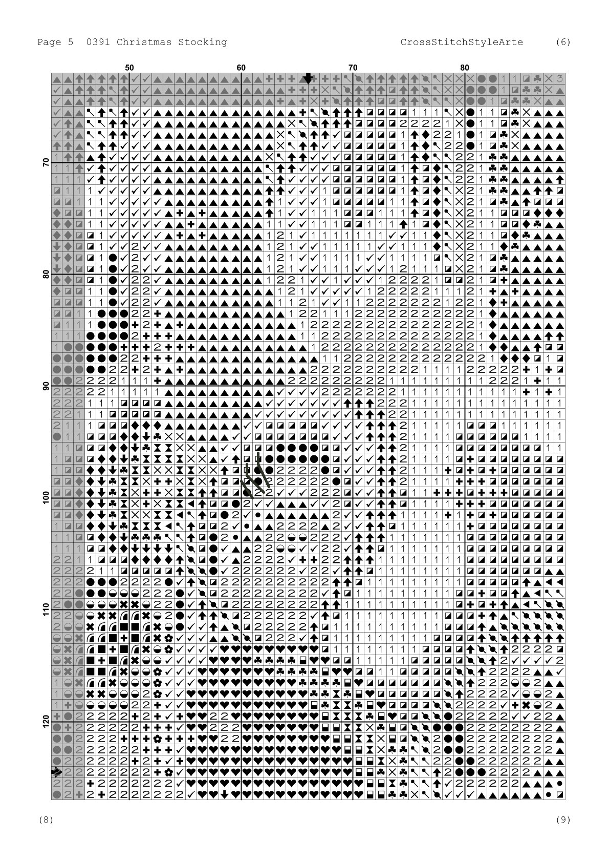 Reindeer Christmas Stocking Cross Stitch Pattern for Adults, Easy Beginner-Friendly DMC Embroidery Chart, Cute Deer Holiday Needlepoint, Digital Download 6 Reindeer Christmas Stocking Cross Stitch Pattern for Adults, Easy Beginner-Friendly DMC Embroidery Chart, Cute Deer Holiday Needlepoint, Digital Download - Image 6