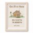 Personalized Our First Home cross stitch pattern PDF with custom GPS coordinates and year, modern house embroidery design, counted cross stitch chart digital download