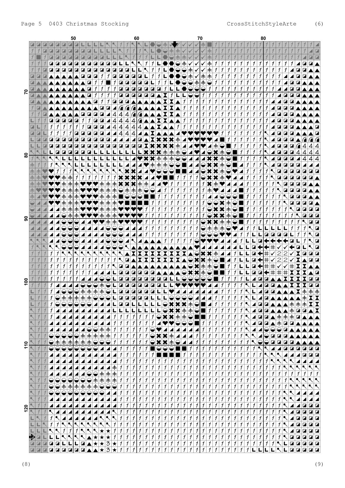 Cross Stitch Pattern for Adults Christmas Stocking, Cute Gingerbread, Hot Cocoa & Lights, Easy Beginner-Friendly Counted DMC Embroidery Chart, Personalized Holiday Needlepoint DIY, Digital Download 6 Cross Stitch Pattern for Adults Christmas Stocking, Cute Gingerbread, Hot Cocoa & Lights, Easy Beginner-Friendly Counted DMC Embroidery Chart, Personalized Holiday Needlepoint DIY, Digital Download - Image 6