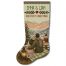 Personalized Our First Christmas stocking cross stitch pattern with couple, custom names, family surname and Christmas year