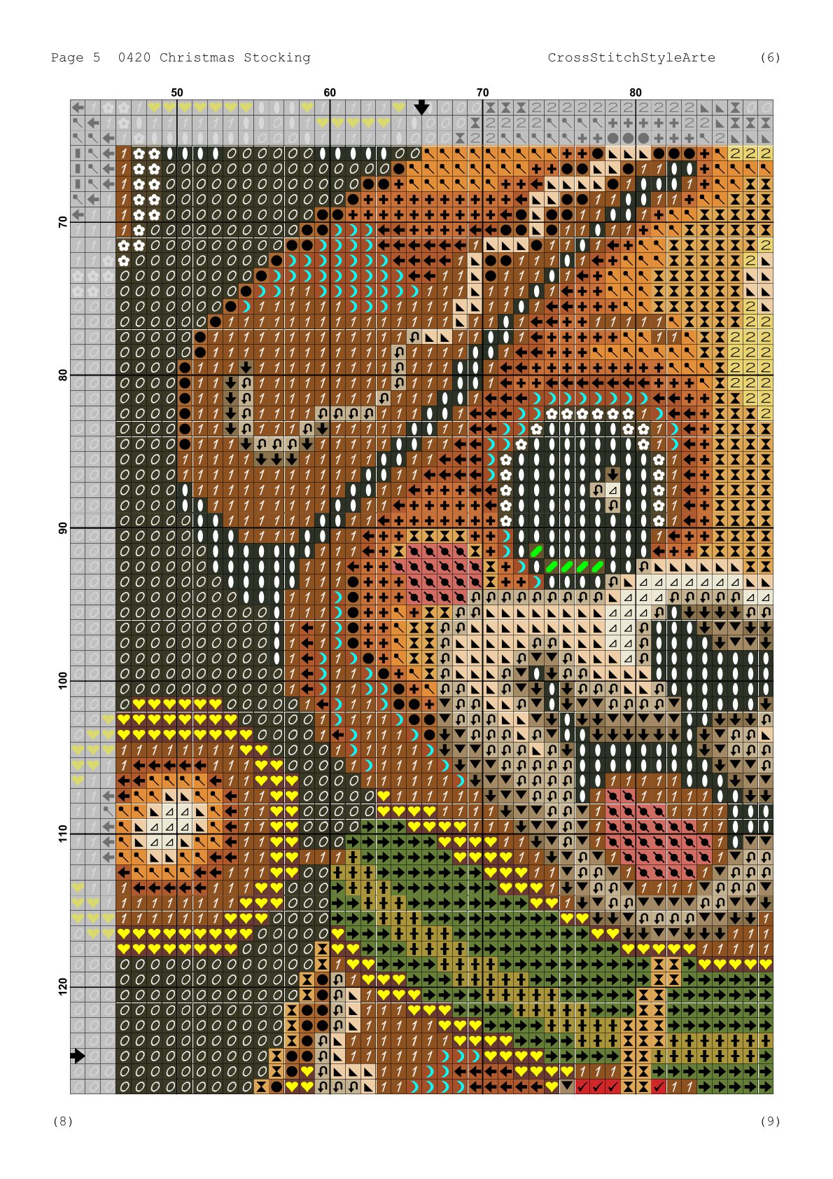 Christmas Stocking Cross Stitch Pattern PDF – Cute Gingerbread Puppy Dog, Personalized Pet Christmas Stocking, Easy Beginner Counted Cross Stitch Digital Download 6 Christmas Stocking Cross Stitch Pattern PDF – Cute Gingerbread Puppy Dog, Personalized Pet Christmas Stocking, Easy Beginner Counted Cross Stitch Digital Download - Image 6