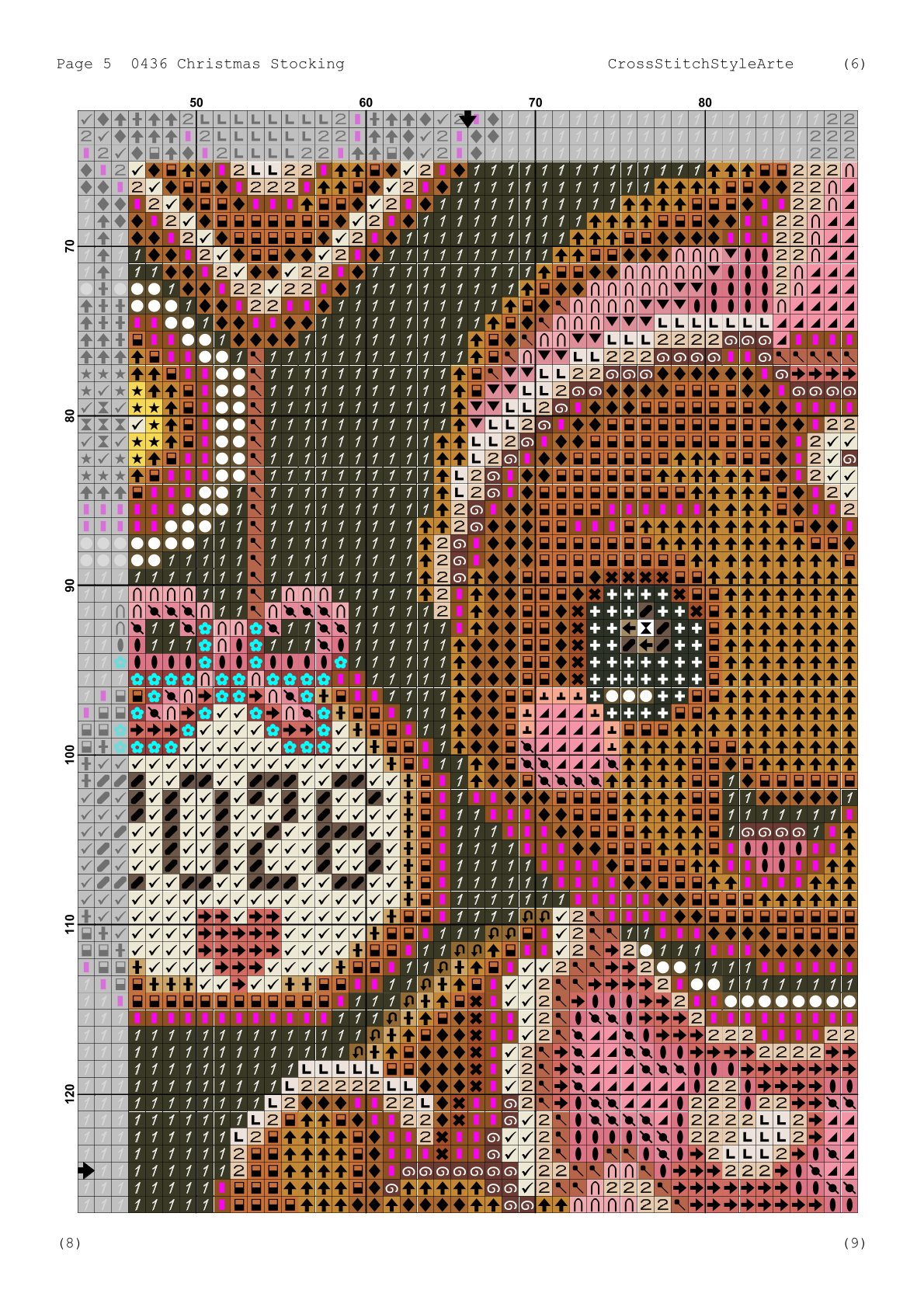 Christmas Stocking Cross Stitch Pattern PDF – Personalized Baby’s First Christmas Gingerbread Girl, Name and Year, Easy Counted Cross Stitch Digital Download 6 Christmas Stocking Cross Stitch Pattern PDF – Personalized Baby’s First Christmas Gingerbread Girl, Name and Year, Easy Counted Cross Stitch Digital Download - Image 6